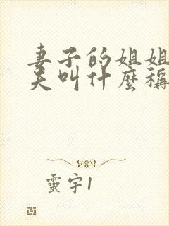 妻子的姐姐的丈夫叫什么称谓