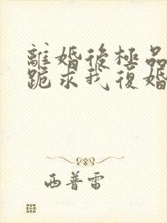 离婚后极品前夫跪求我复婚免费阅读