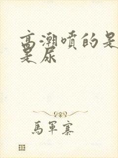 高潮喷的是水还是尿封面