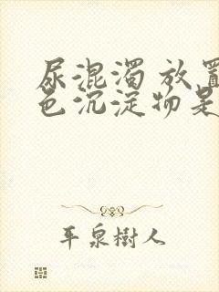 尿混浊 放置白色沉淀物是什么原因