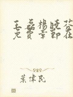 王磊杨晓芬后妈免费章节在线阅读小