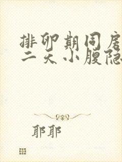 排卵期同房后第二天小腹隐隐作痛