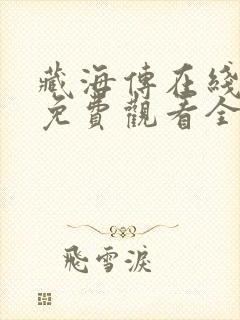 藏海传在线高清免费观看全集