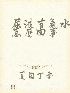 尿液有氨水味是怎么回事