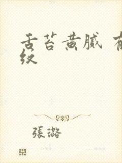 舌苔黄腻 有裂纹