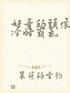 好看的头像男生冷酷霸气