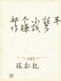 哪个小说平台写作赚钱多