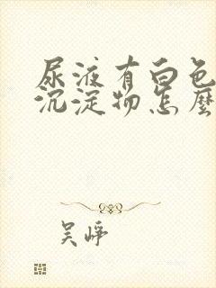 尿液有白色絮状沉淀物怎么引起的封面