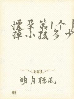 怀孕第1个月打掉小孩多少价钱