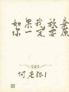 如果我放弃你了你一定要原谅我