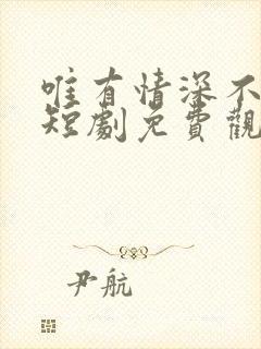 唯有情深不可负短剧免费观看封面