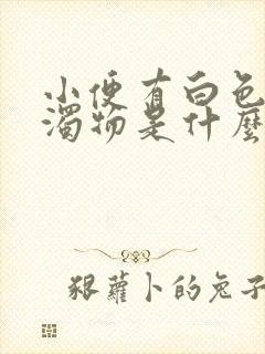 小便有白色的浑浊物是什么原因封面