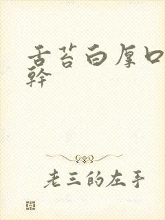 舌苔白厚口苦口干