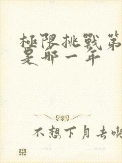 极限挑战第一季是哪一年