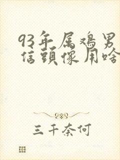 93年属鸡男微信头像用啥好