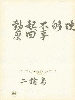 勃起不够硬是怎么回事封面