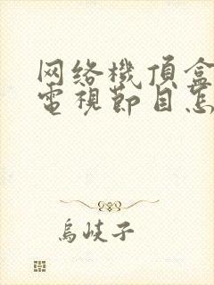 网络机顶盒没有电视节目怎么办