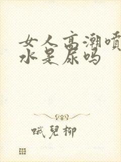 女人高潮喷出的水是尿吗