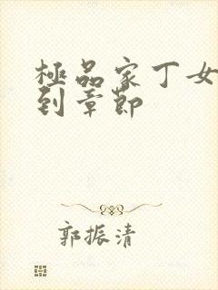 极品家丁女主推到章节