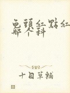 龟头红点红斑挂哪个科封面