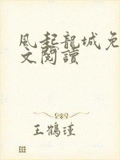 风起龙城免费全文阅读