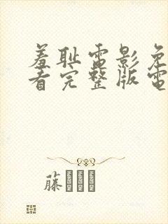 羞耻电影免费观看完整版电影封面