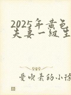 2025年黄色夫妻一级生活片