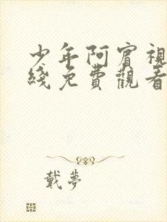 少年阿宾视频在线免费观看