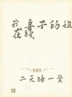 我妻子的姐姐 在线
