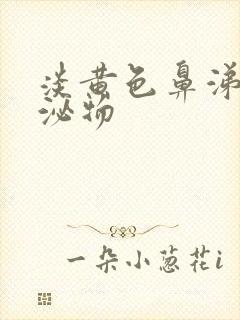 淡黄色鼻涕状分泌物