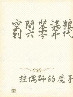 空间装满粮食回到六零年代