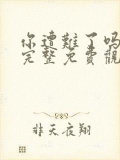 你遭难了吗全集完整免费观看封面