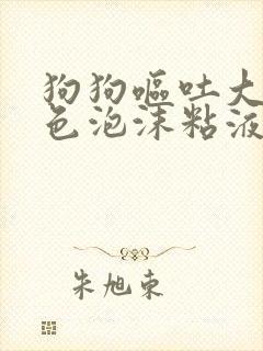 狗狗呕吐大量白色泡沫粘液封面