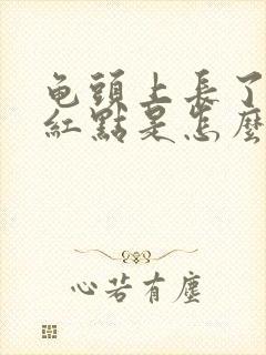 龟头上长了一个红点是怎么回事封面