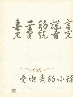 妻子的谎言全集免费观看完整版