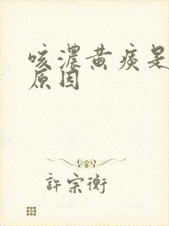 咳浓黄痰是什么原因