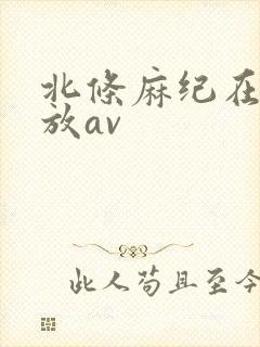 北条麻纪在线播放av