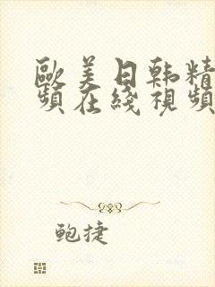 欧美日韩精品视频在线视频