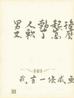 男人勃起后很快又软了怎么治疗