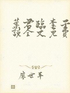 叶君临李子染小说全文免费阅读