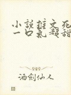 小说推文死对头一口气超甜封面