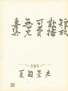 妻无可欺短剧全集免费播放