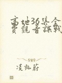 高地36集全免费观看谍战迷