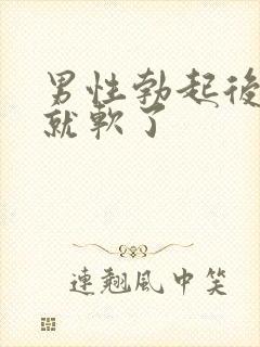 男性勃起后很快就软了