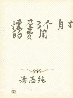 怀孕3个月打掉的费用