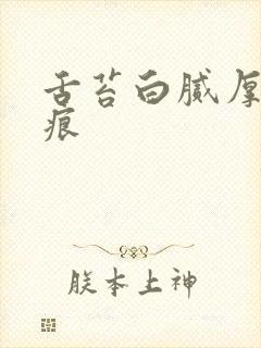 舌苔白腻厚有齿痕