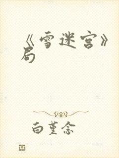 《雪迷宫》大结局封面