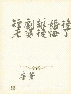 短剧离婚后总裁老婆后悔了封面