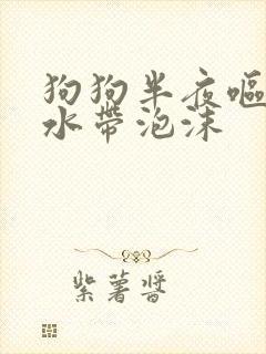 狗狗半夜呕吐黄水带泡沫