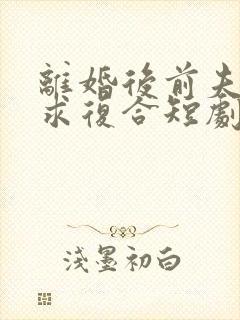 离婚后前夫跪着求复合短剧封面